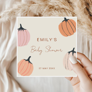 Little Pumpkin Fall Baby Shower Napkin