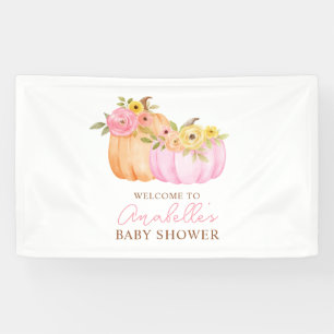Little Pumpkin Fall Baby Shower Personalised Banner