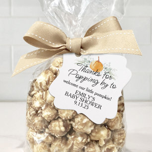 Little Pumpkin Fall Baby Shower Popcorn  Favour Tags