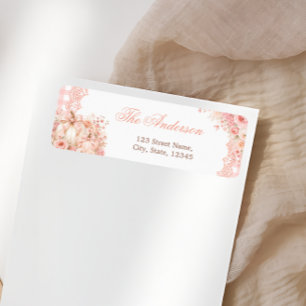 Little Pumpkin Fall Baby Shower Return Address