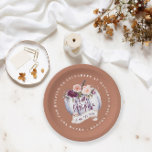 Little pumpkin fall baby shower terracotta rustic paper plate<br><div class="desc">A Little pumpkin fall baby shower party paper plates in purple,  green,  terracotta and peach. With beautiful watercolor floral,  foliage and pumpkin design. Ideal fall/autumn design. Sutable for a gender neutral baby shower.</div>
