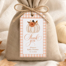Little Pumpkin Fall Baby Shower Thank You
