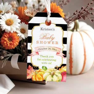 Little Pumpkin Fall Baby Shower Thank You Gift Tags