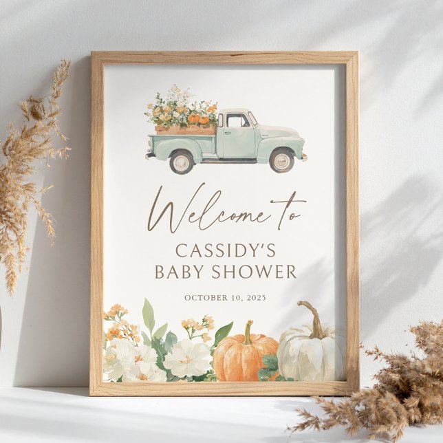 Little Pumpkin Fall Baby Shower Welcome Sign (Creator Uploaded)