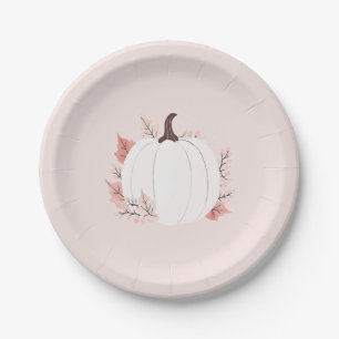 Little Pumpkin Fall Birthday Paper Plate