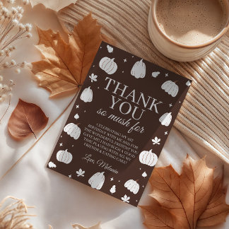 Little Pumpkin Fall Birthday Thank You Card
