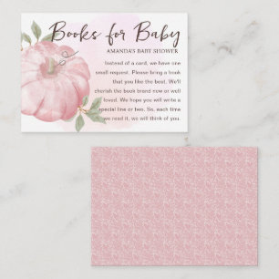 Little Pumpkin Fall Books for Baby Shower Enclosure Card