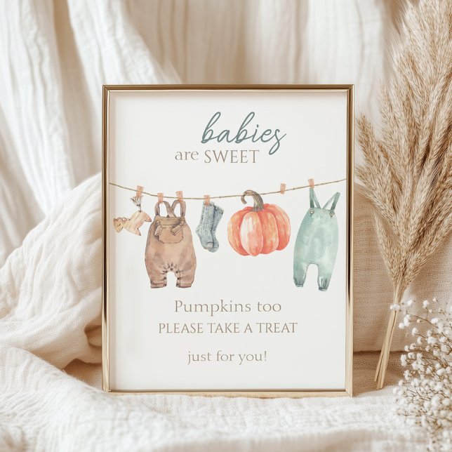 Little Pumpkin Fall Clothes Boy Babies are Sweet Poster (Creator Uploaded)