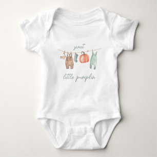 Little Pumpkin Fall Clothes Boy Baby Shower  Baby Bodysuit