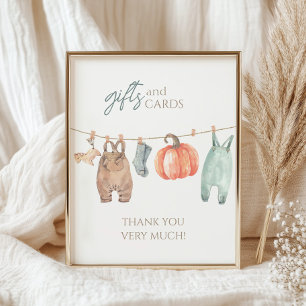 Little Pumpkin Fall Clothes Boy Gifts and Cards Poster