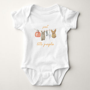 Little Pumpkin Fall Clothes Girl Baby Shower Bodysuit