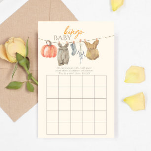 Little Pumpkin Fall Clothes Girl Bingo Game