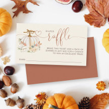 Little Pumpkin Fall Diaper Raffle Baby Shower