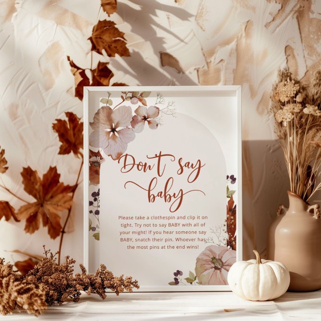 Little pumpkin fall Don't say baby Poster (Creator Uploaded)