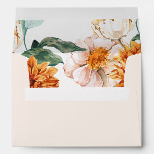 Little Pumpkin Fall floral autumn Baby Shower Envelope