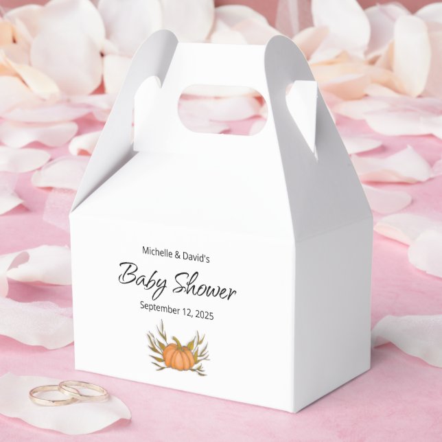 Little Pumpkin Fall Gender Neutral Baby Shower  Favour Box (Wedding)