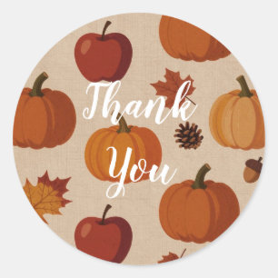 Little Pumpkin Fall Harvest Baby Shower Sticker