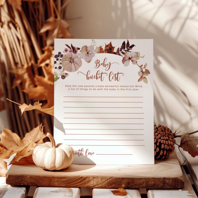 Little pumpkin fall rustic baby bucket list (Creator Uploaded)