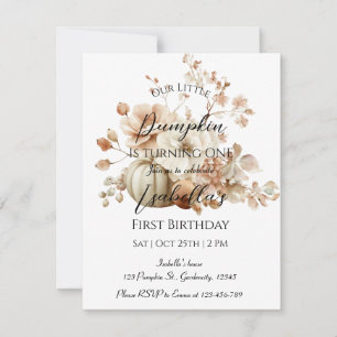 Little Pumpkin First Birthday Invitation – Hallowe