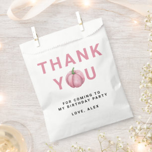 Little Pumpkin first Birthday Party Thank you Favour Bags