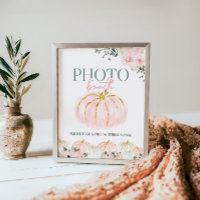 Little Pumpkin First Birthday Photobooth Sign