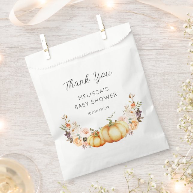 little pumpkin floral baby shower favour bags (Clipped)