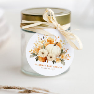 Little Pumpkin Floral Boho Botanical Baby Shower  Favour Tags