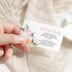 Little Pumpkin Floral Books for Baby Enclosure Card