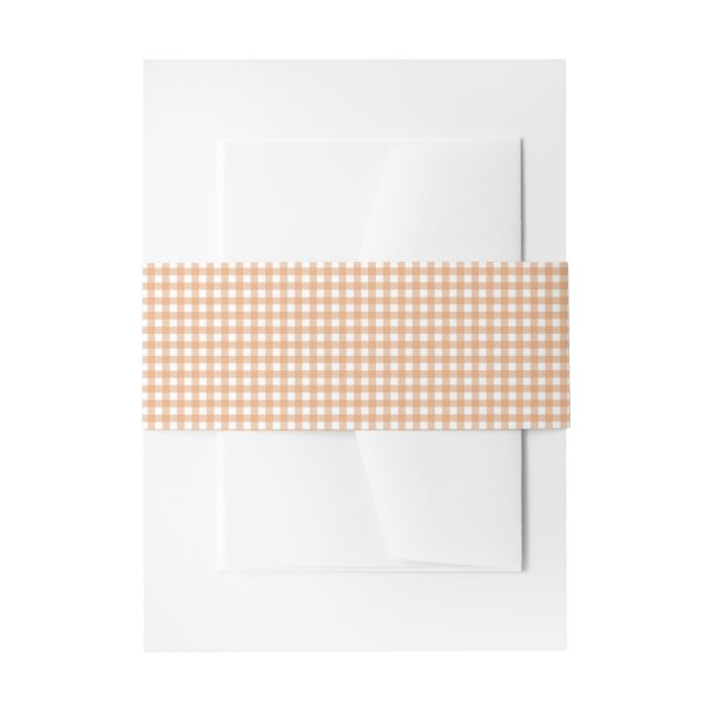Little Pumpkin Gingham Invitation Belly Band (Front Example)