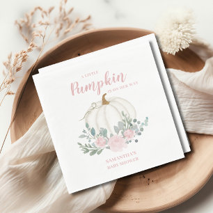 Little Pumpkin Girl Baby Shower Napkin