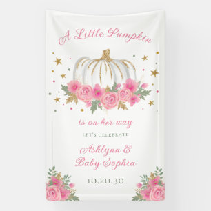 Little Pumpkin Girl Baby Sprinkle Banner