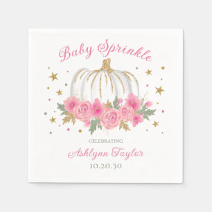 Little Pumpkin Girl Baby Sprinkle Napkin