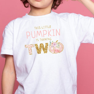 Little Pumpkin Girls 2nd Birthday Baby T-Shirt