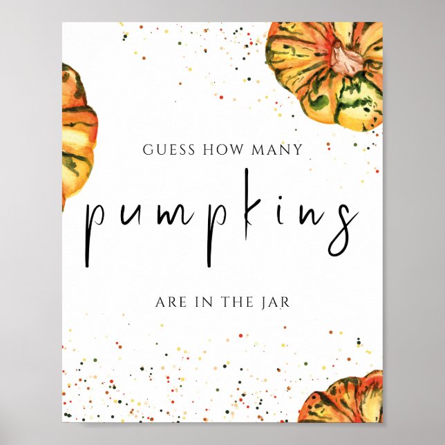 Little pumpkin guess how many pumpkins poster (Front)