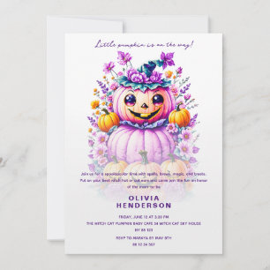 Little Pumpkin Halloween Baby Shower Invitation