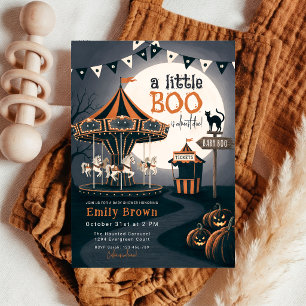 Little Pumpkin Halloween Baby Shower Invite