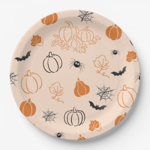 Little Pumpkin Handdrawn Cute Baby shower Paper Plate