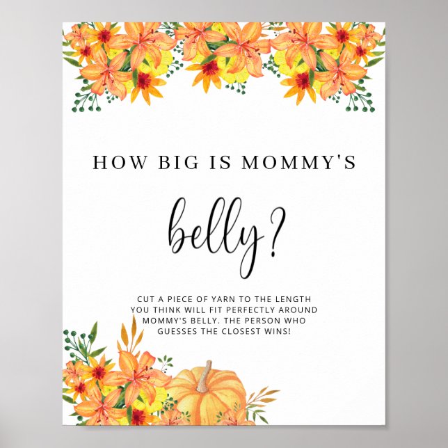 little pumpkin how big is mommy's belly game poster (Front)