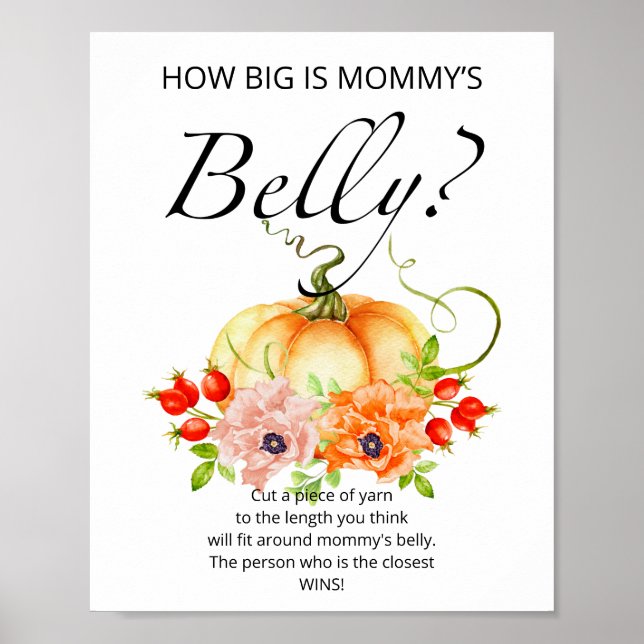 Little pumpkin how big is mummy's belly game poster (Front)