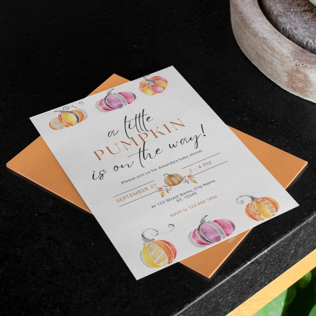 Little Pumpkin is in the way Baby Shower Invite (Creator Uploaded)