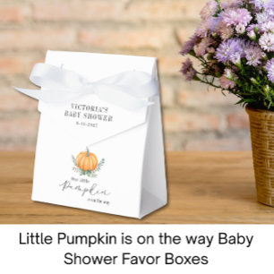 Little Pumpkin is on the way Baby Shower Favour Box