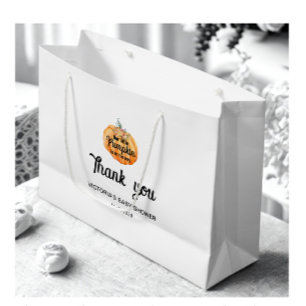 Little Pumpkin is on the way Baby Shower Large Gift Bag