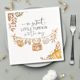 Little Pumpkin is on the Way Baby Shower Napkin