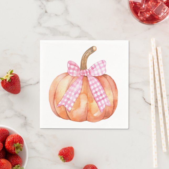 Little Pumpkin is on the Way Baby Shower  Napkin (Insitu)