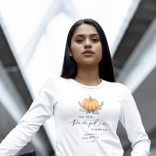 Little Pumpkin is on the way Baby Shower Tri-Blend Shirt