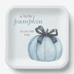 Little Pumpkin Is On The Way Paper Plate