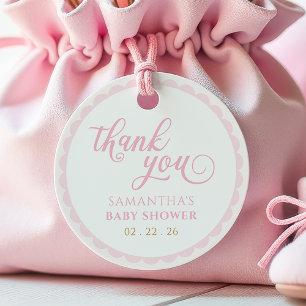 Little Pumpkin is on the Way Pink Favour Tags