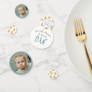 Little Pumpkin Little Boy Birthday Photo Insert  Confetti