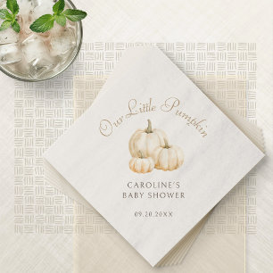Little Pumpkin Minimalist Autumn Baby Shower Napkin