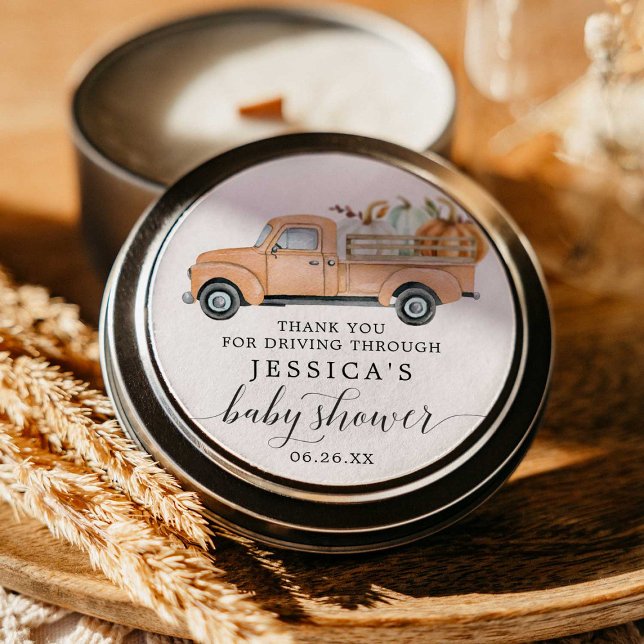 Little Pumpkin On The Way Baby Favour Stickers (Creator Uploaded)